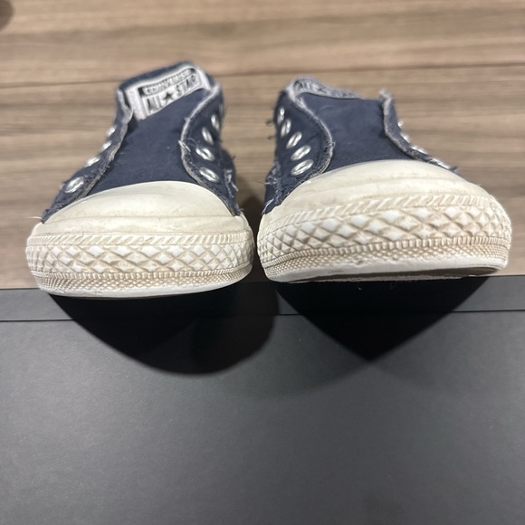 💙 Converse All Star Slip-On Navy Blue Canvas Shoes Youth 3 EU35 Excellent - Picture 4 of 11